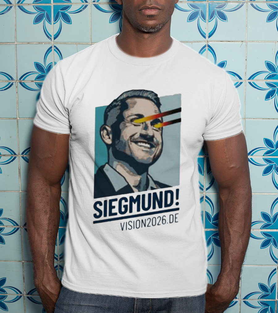 Siegmund Vision2026 DE German Flag Laser Eyes T-Shirt