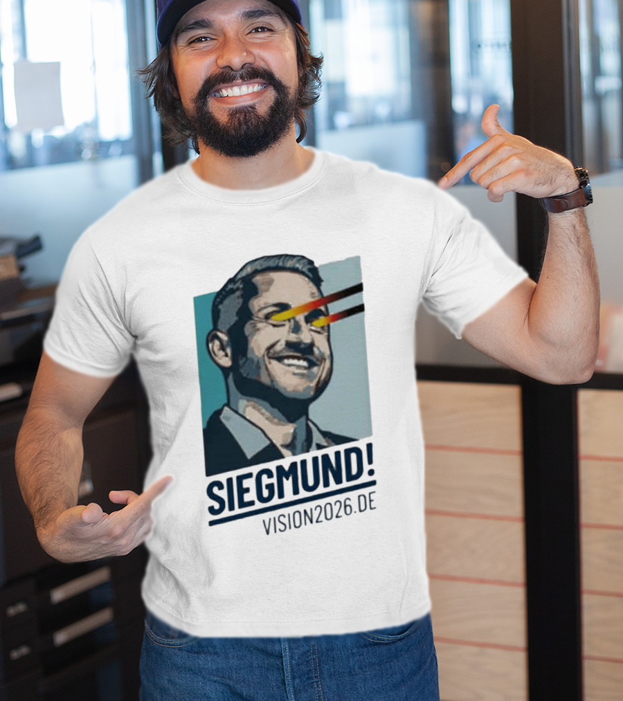 Siegmund Vision2026 DE German Flag Laser Eyes T-Shirt