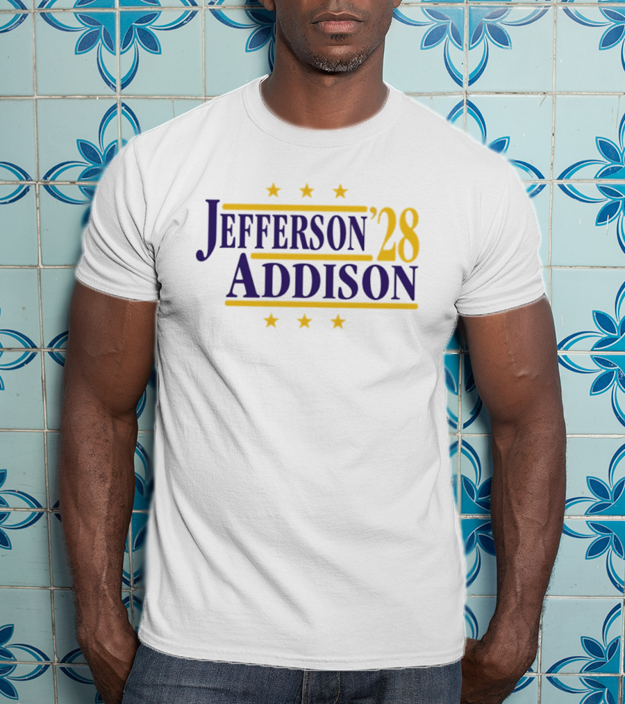 Jefferson Addison 28 Minnesota Vikings Football Stars T-Shirt