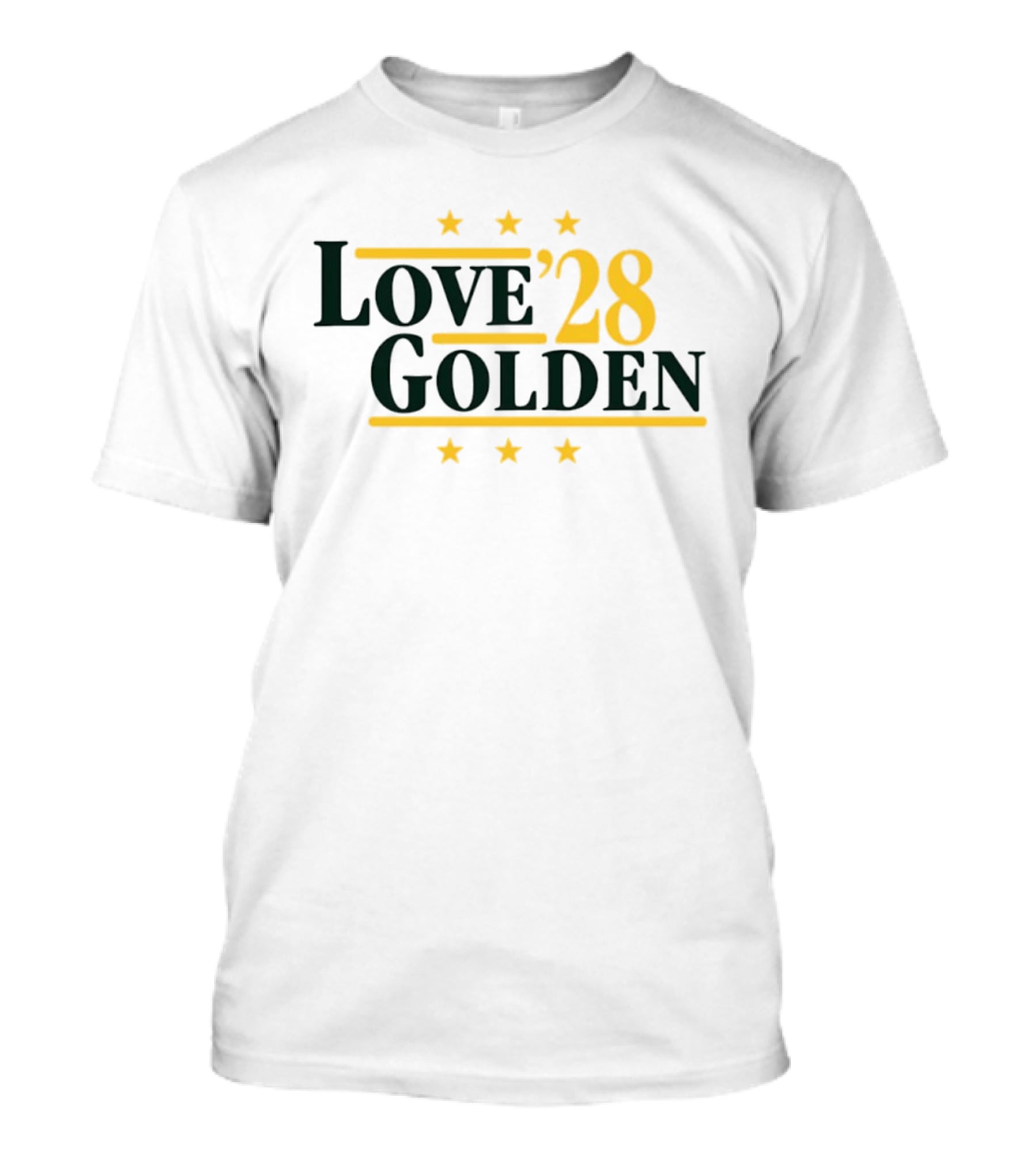 Love 28 Golden Stars Packers Football T-Shirt
