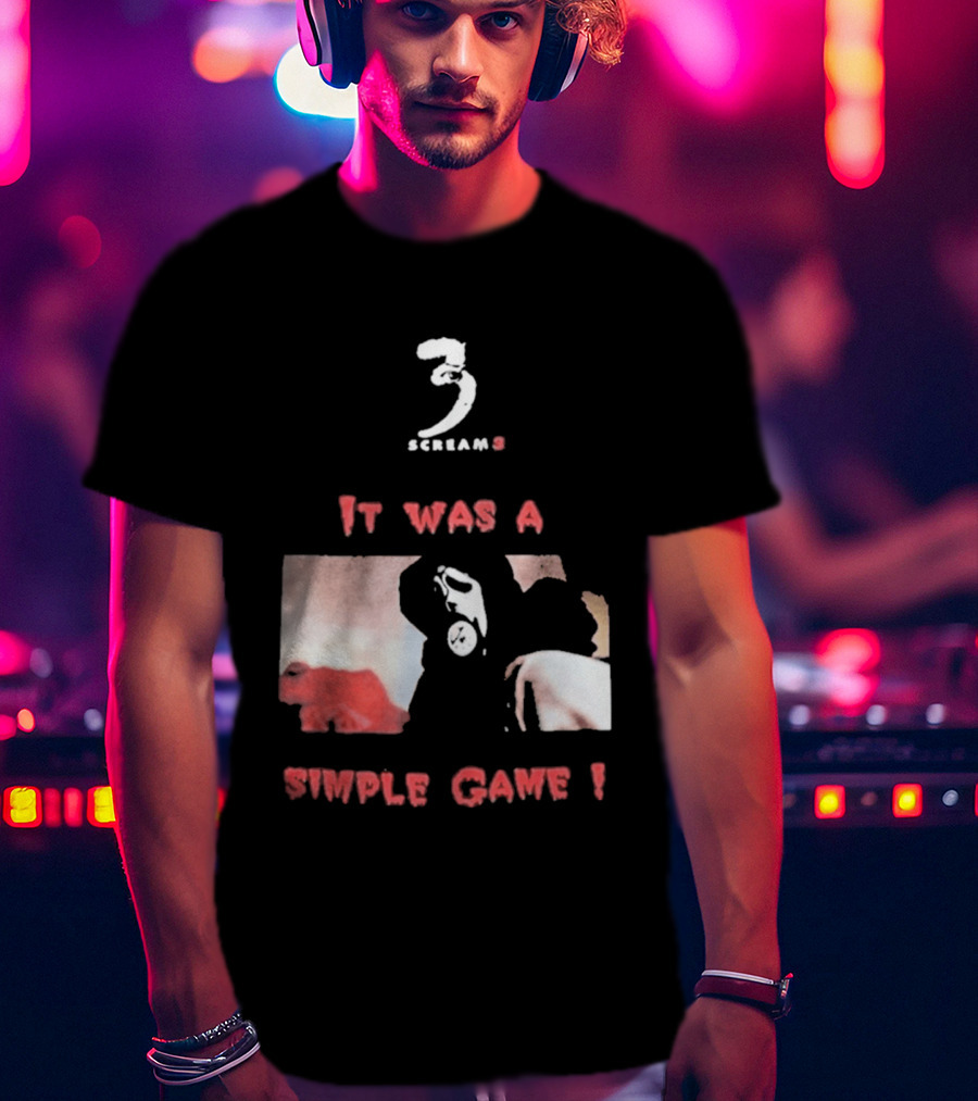 2026 Scream 3 It Was A Simple Game Retro Horror Movie Scene T-Shirt