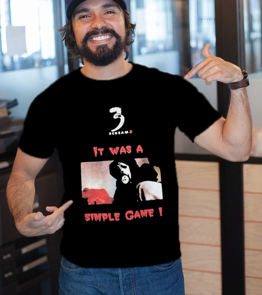 2026 Scream 3 It Was A Simple Game Retro Horror Movie Scene T-Shirt