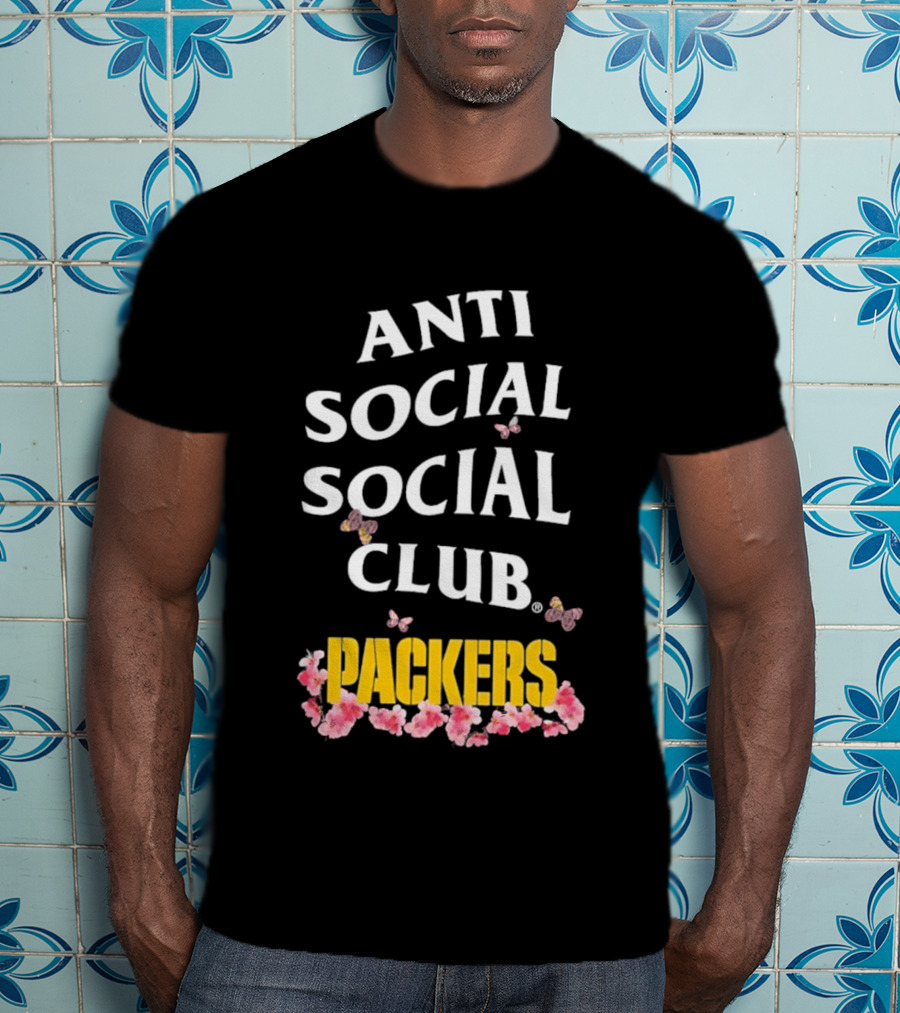 Anti Social Social Club Packers Blossom Pink Butterflies T-Shirt