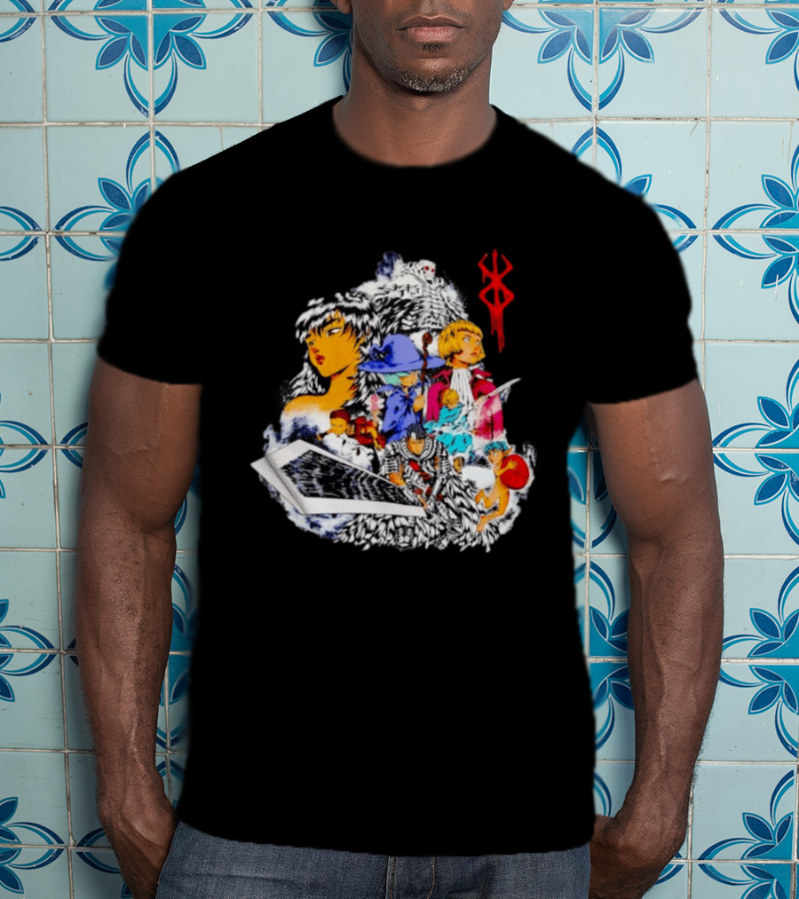Berserk Guts Griffith Casca Schierke Puck Isidro Farnese Iconic Manga Characters T-Shirt