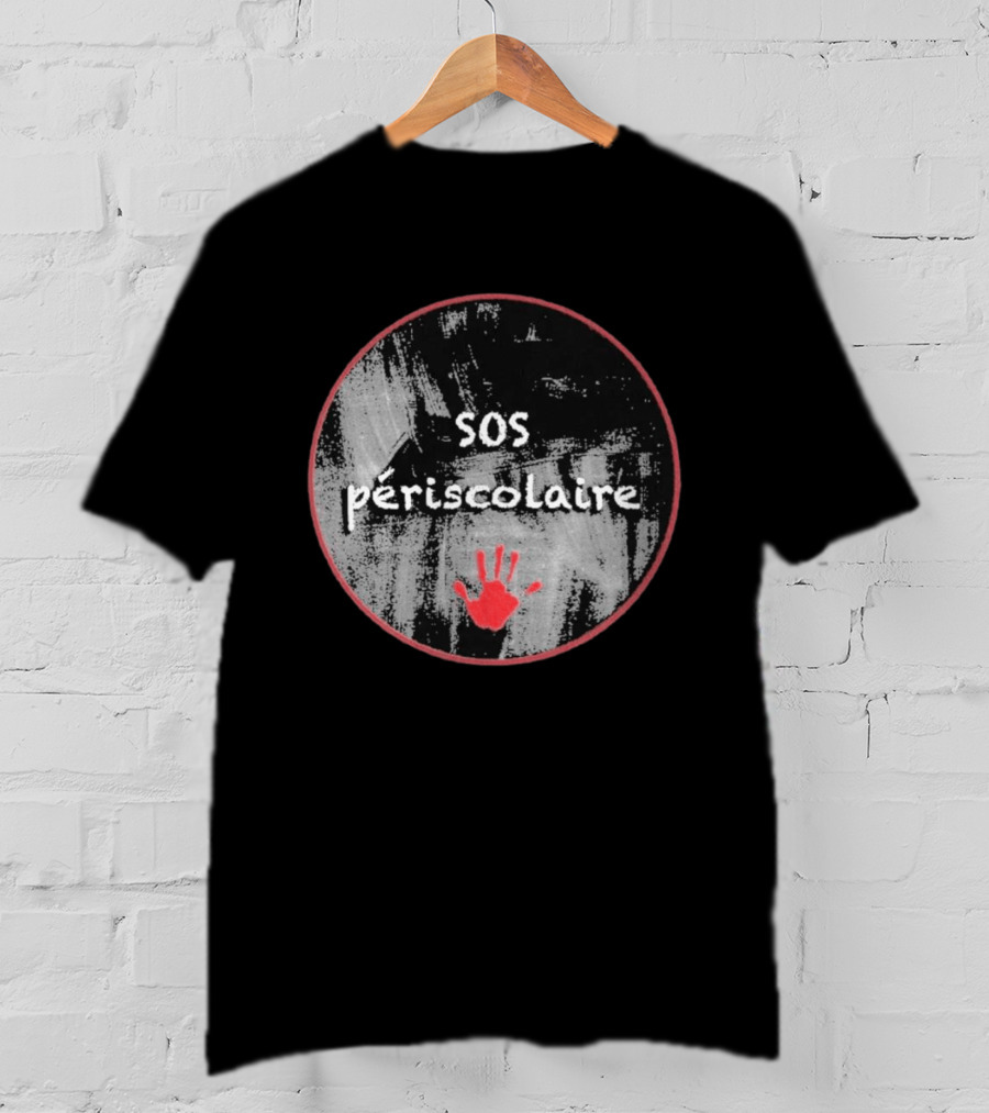 SOS Périscolaire Handprint Red And Black Circle T-Shirt