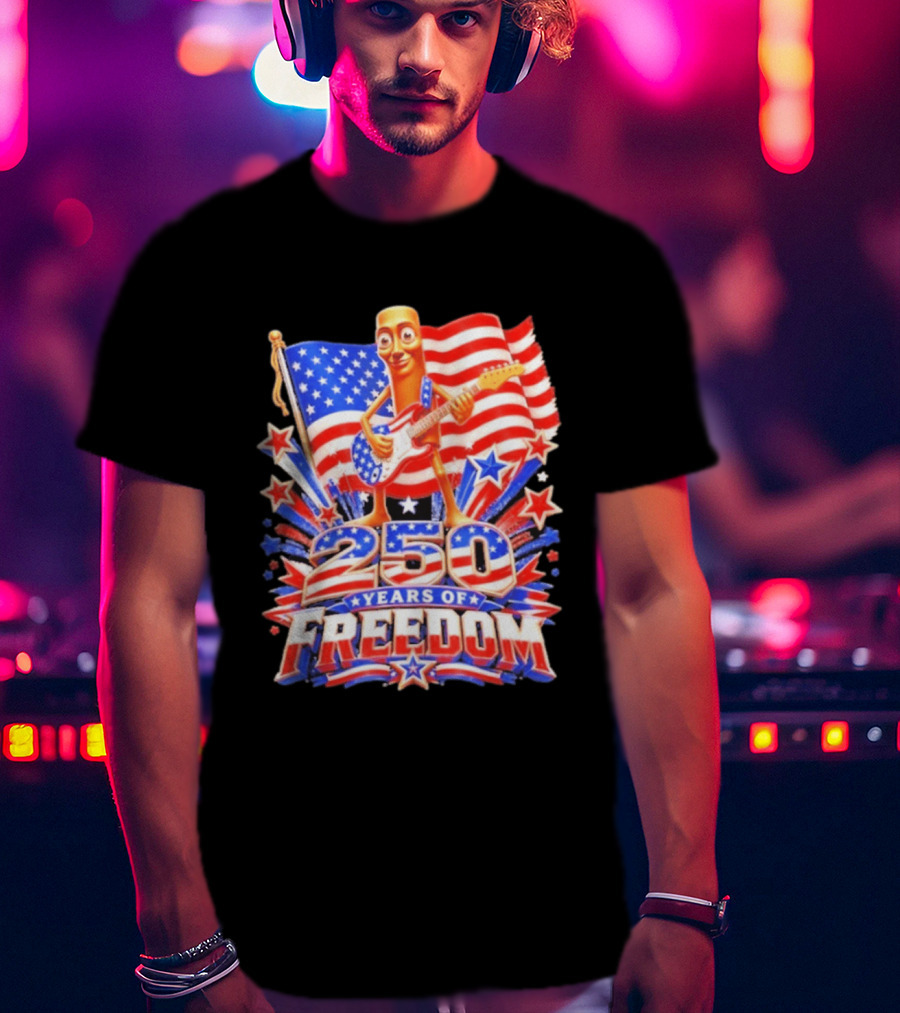Tung Sahur 250 Years Of Freedom USA Flag 4th July Brainrot Meme T-Shirt