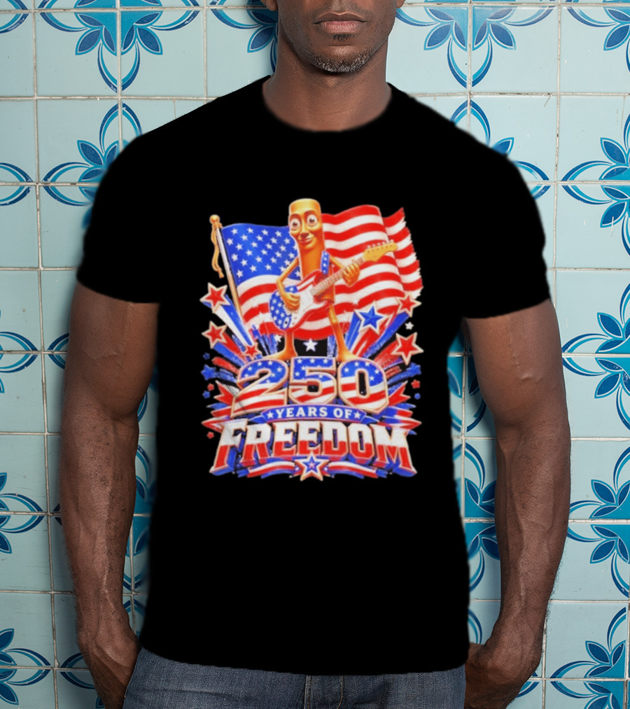Tung Sahur 250 Years Of Freedom USA Flag 4th July Brainrot Meme T-Shirt