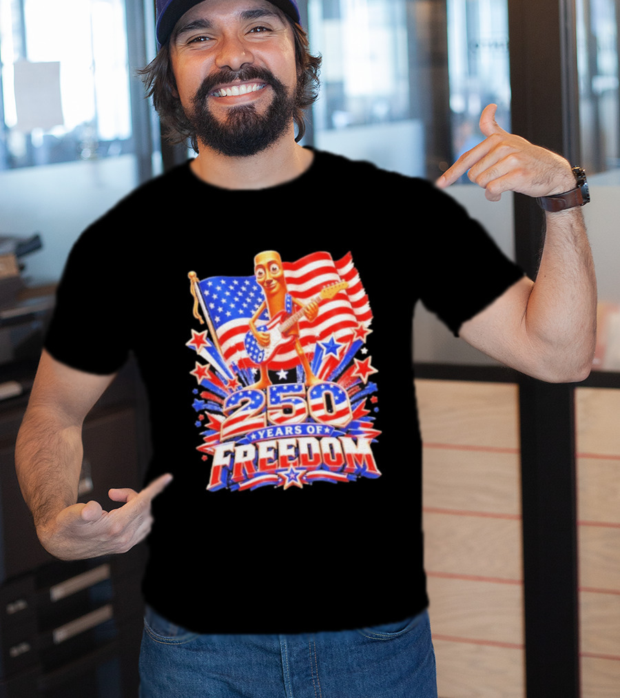 Tung Sahur 250 Years Of Freedom USA Flag 4th July Brainrot Meme T-Shirt