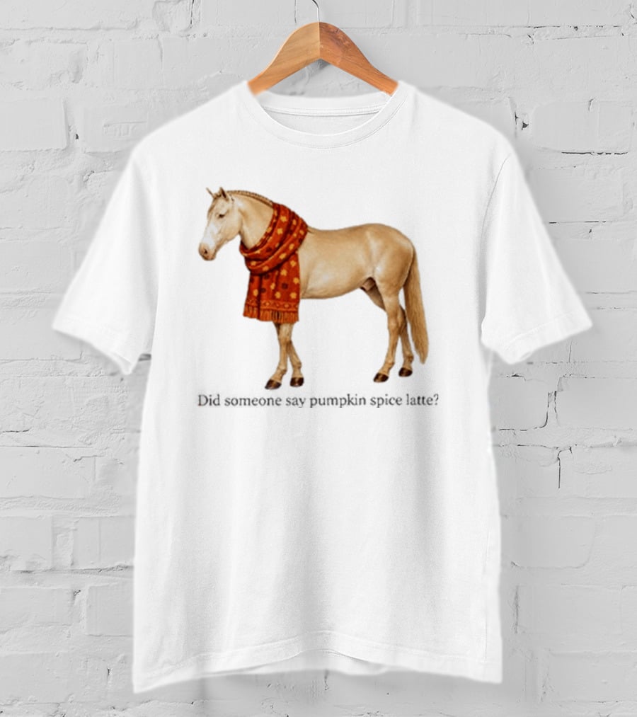 Pumpkin Spice Horse Funny Fall Scarf T-Shirt