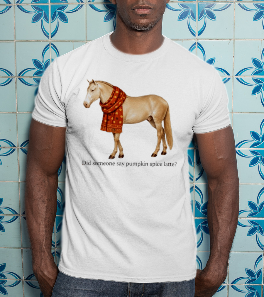 Pumpkin Spice Horse Funny Fall Scarf T-Shirt