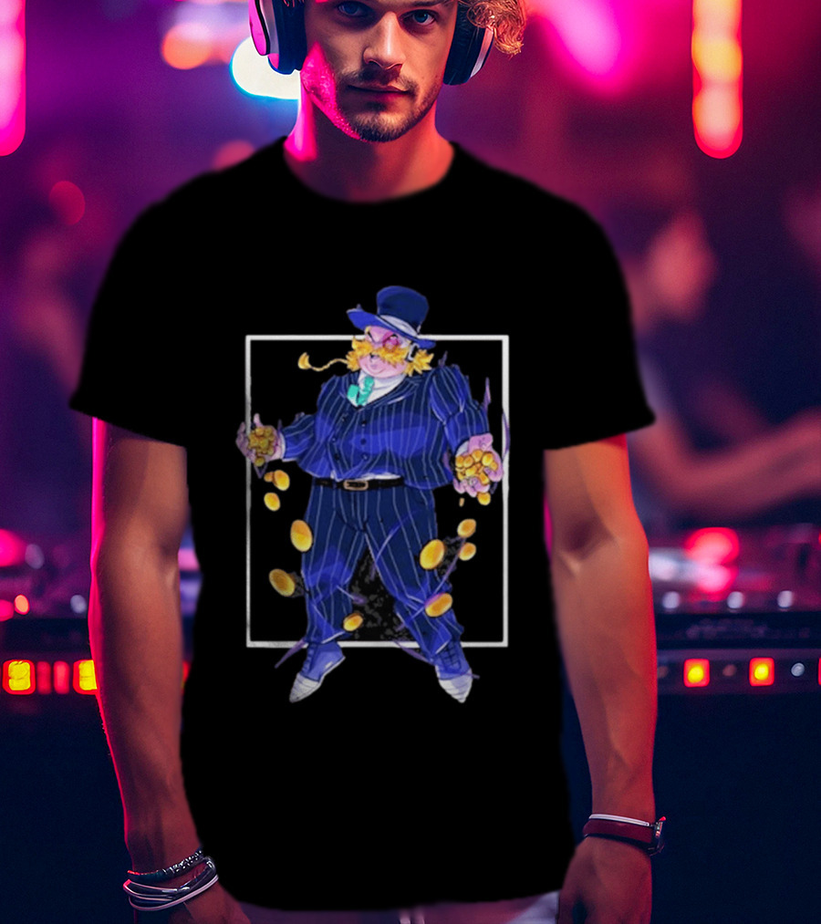 Dropout Mr Moneybags Top Hat Suit Coins September 2026 T-Shirt