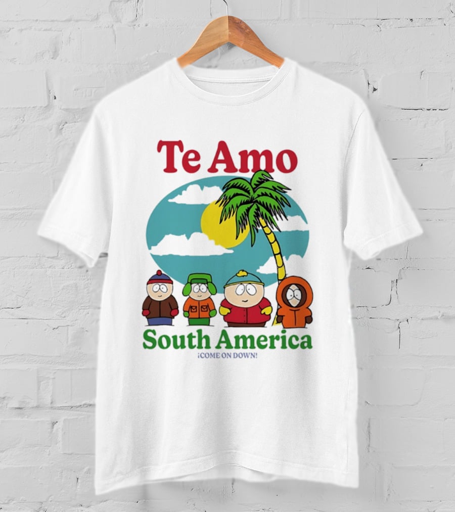 Te Amo South America South Park Characters Under Palm Tree T-Shirt