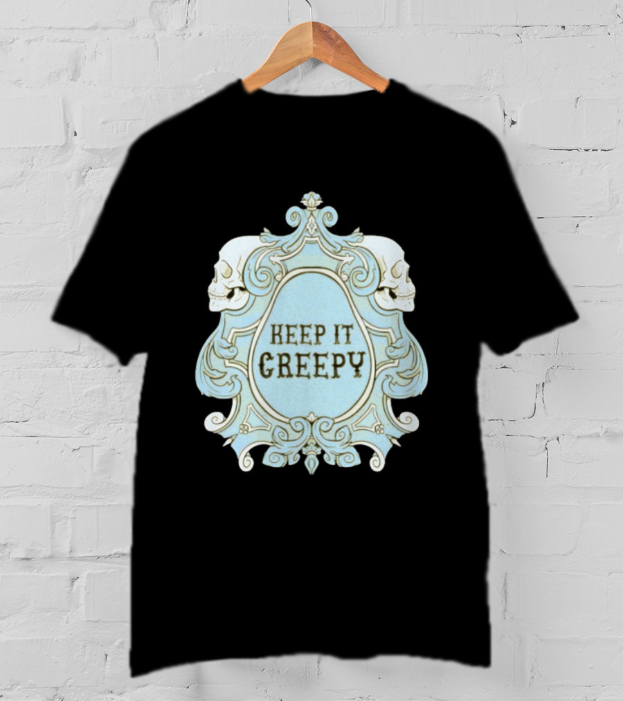 Keep It Creepy Skull Gothic Spooky Horror Vintage Frame T-Shirt