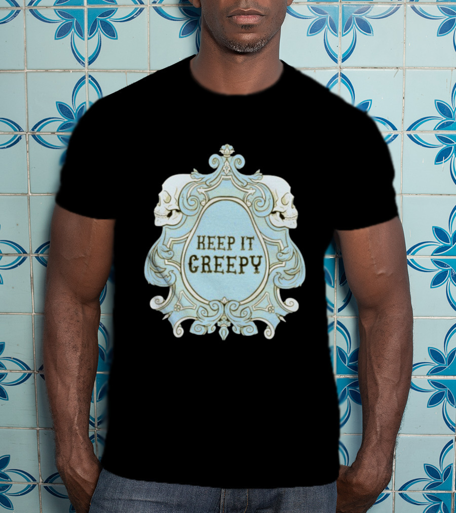 Keep It Creepy Skull Gothic Spooky Horror Vintage Frame T-Shirt