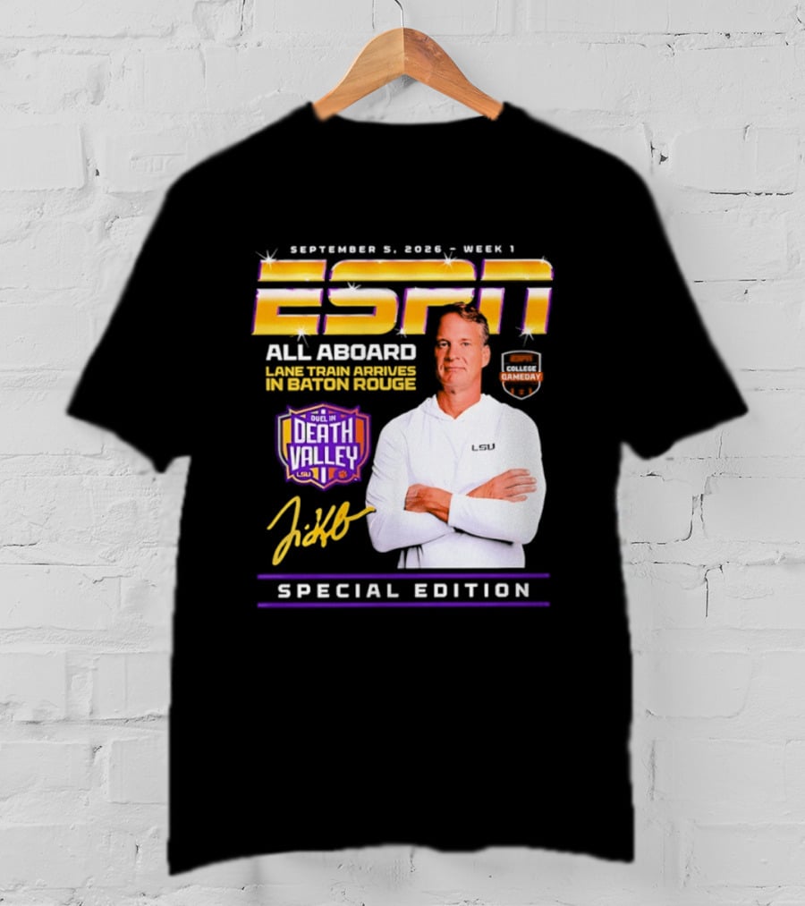 ESPN Special Edition September 5 2026 Week 1 All Aboard Tigers Express Death Valley Gameday T-Shirt