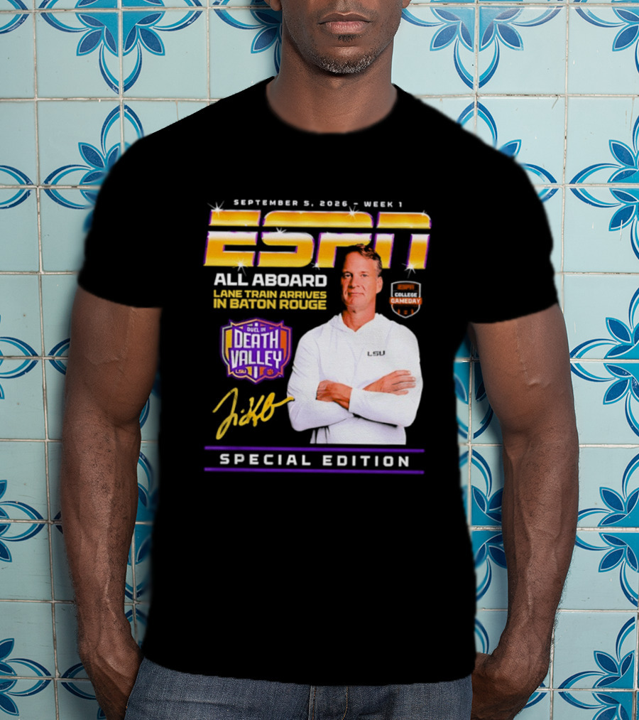 ESPN Special Edition September 5 2026 Week 1 All Aboard Tigers Express Death Valley Gameday T-Shirt