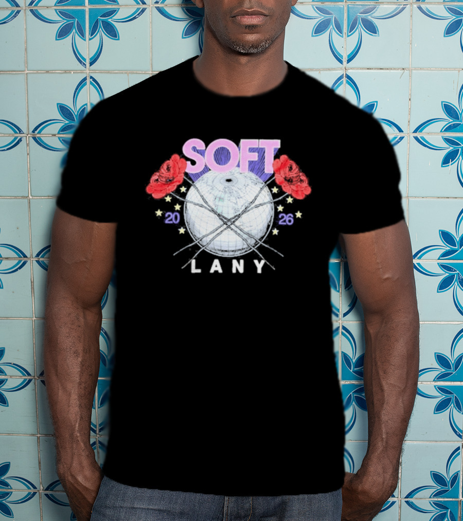 LANY Soft World Tour 2026 Glowing Globe And Red Roses T-Shirt