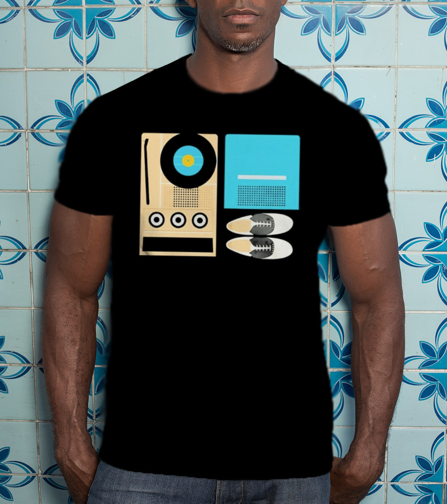 Sam And Suzy Essentials Moonrise Kingdom Record Player Sneakers T-Shirt