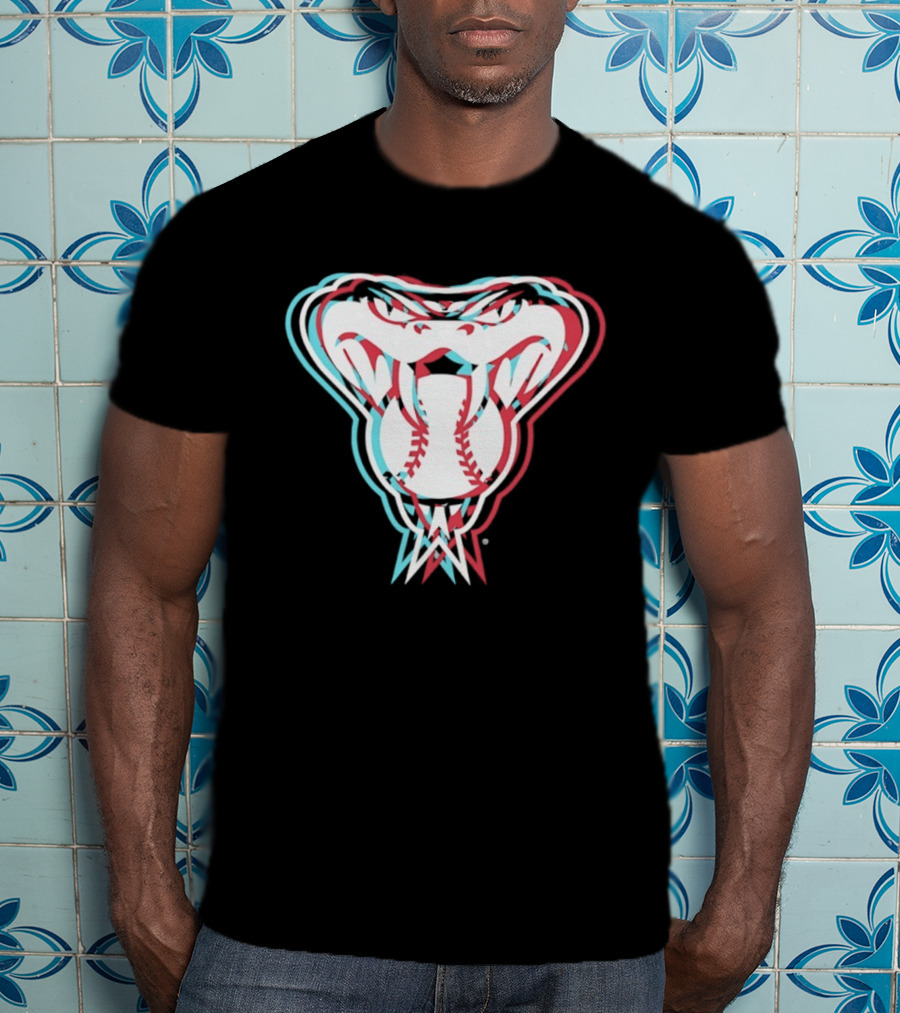 Arizona Diamondbacks Glitch Snake MLB 2026 Season T-Shirt