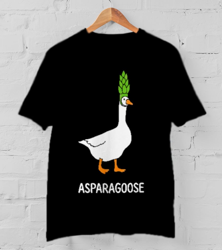 Asparagoose Goose Asparagus Head T-Shirt