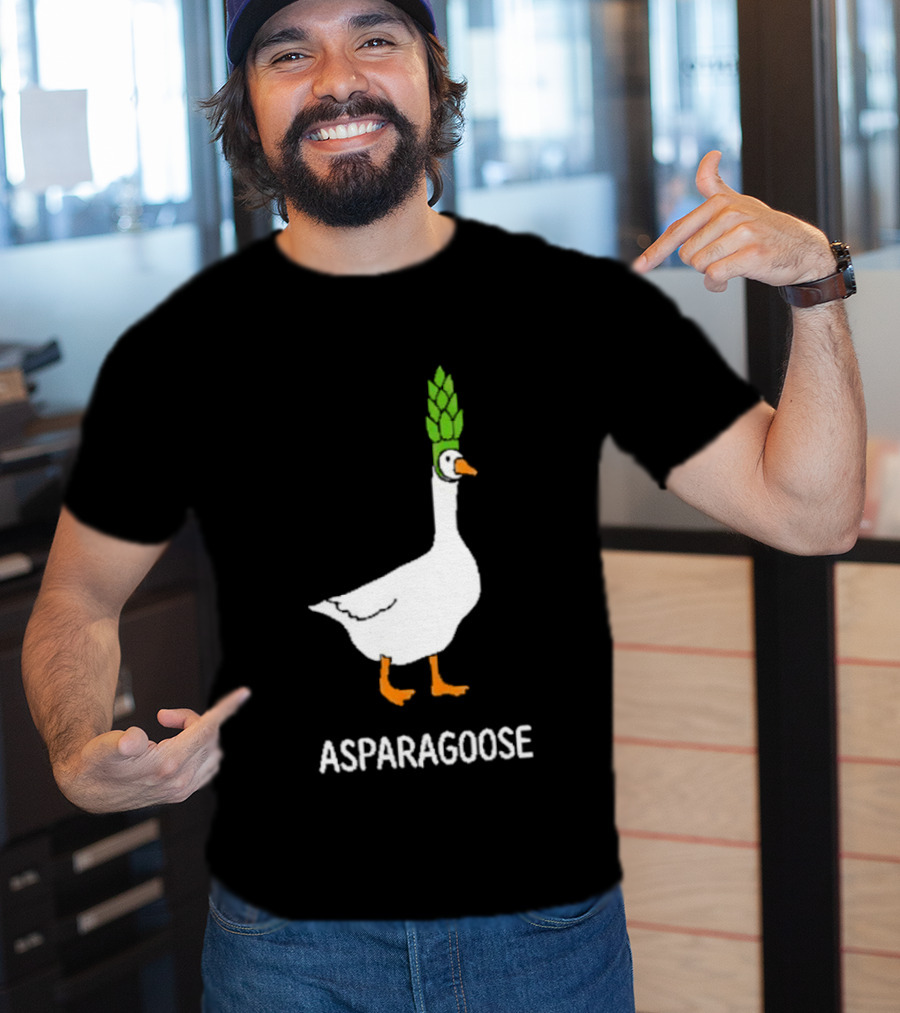 Asparagoose Goose Asparagus Head T-Shirt