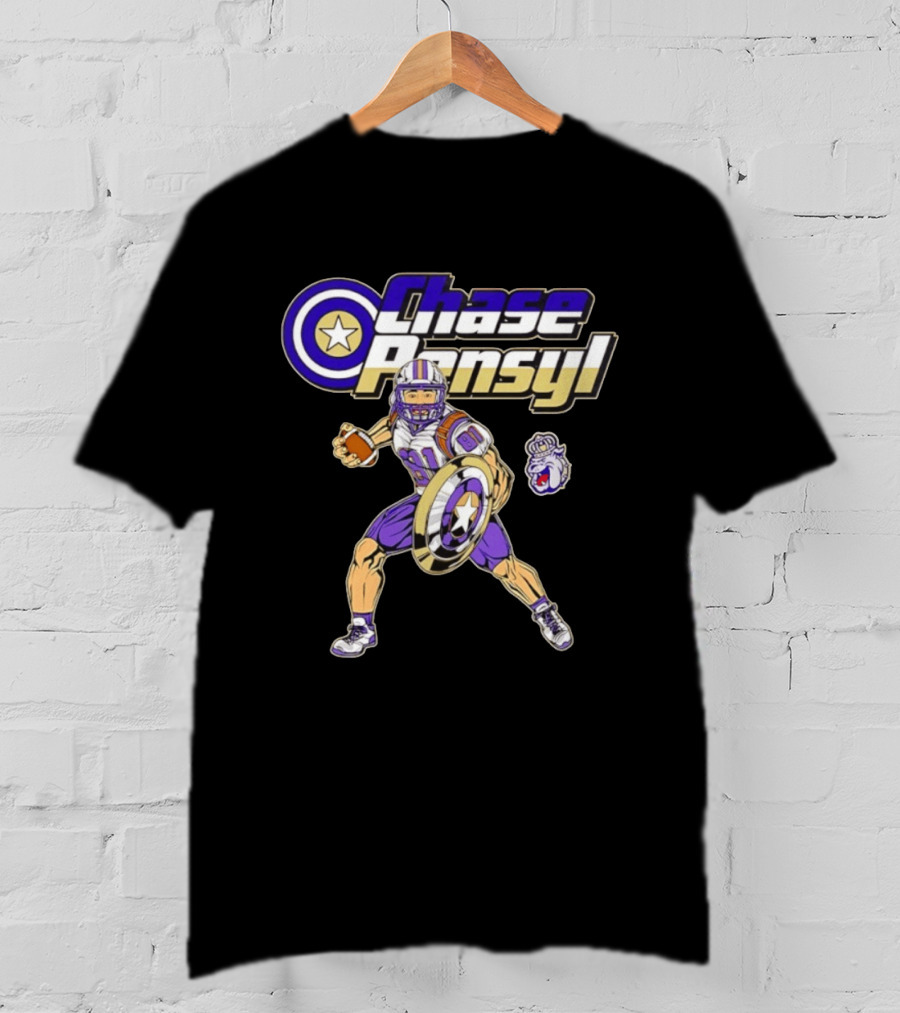 Chase Pensyl James Madison Dukes Football Superhero T-Shirt