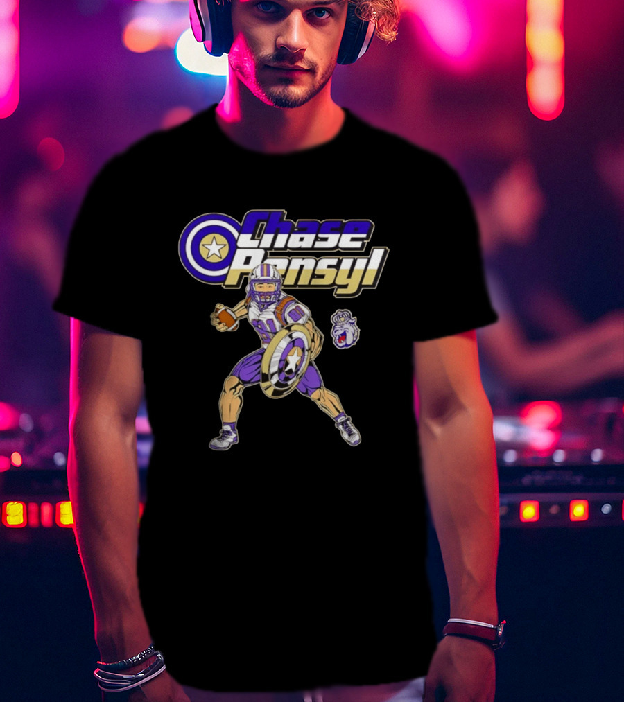 Chase Pensyl James Madison Dukes Football Superhero T-Shirt