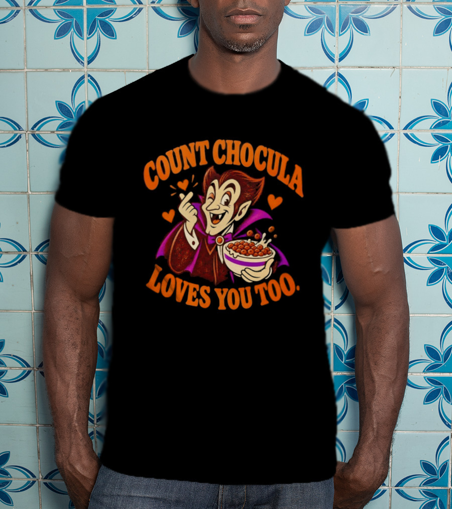 Count Chocula Loves You Too Vintage Cereal Monster Breakfast Fun T-Shirt