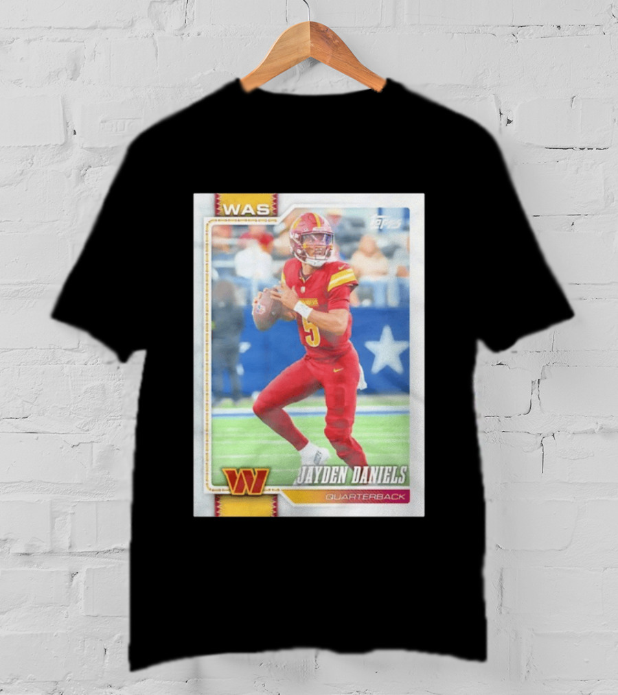 Jayden Daniels Washington Commanders Quarterback 2026 Topps Football T-Shirt