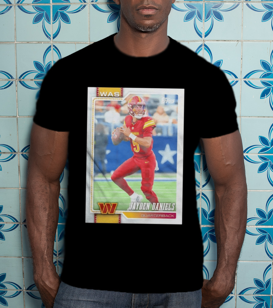 Jayden Daniels Washington Commanders Quarterback 2026 Topps Football T-Shirt
