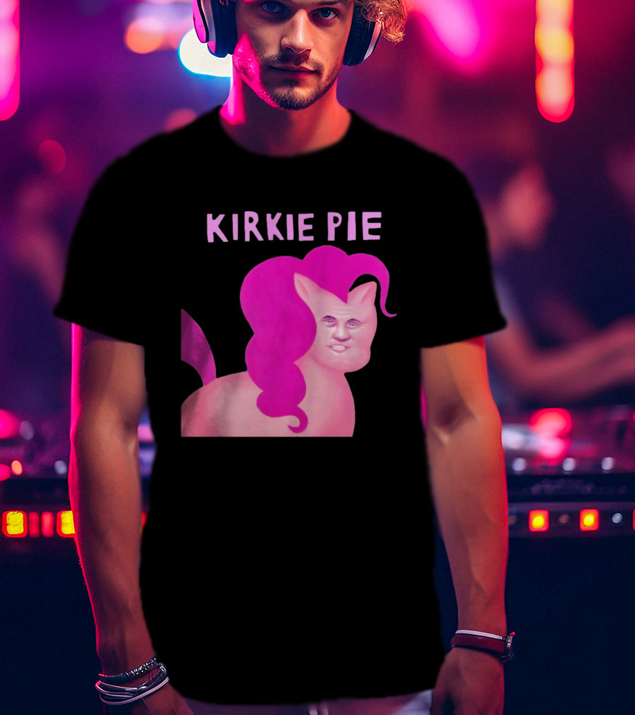 Kirkie Pie Pink Pony Cartoon Face T-Shirt