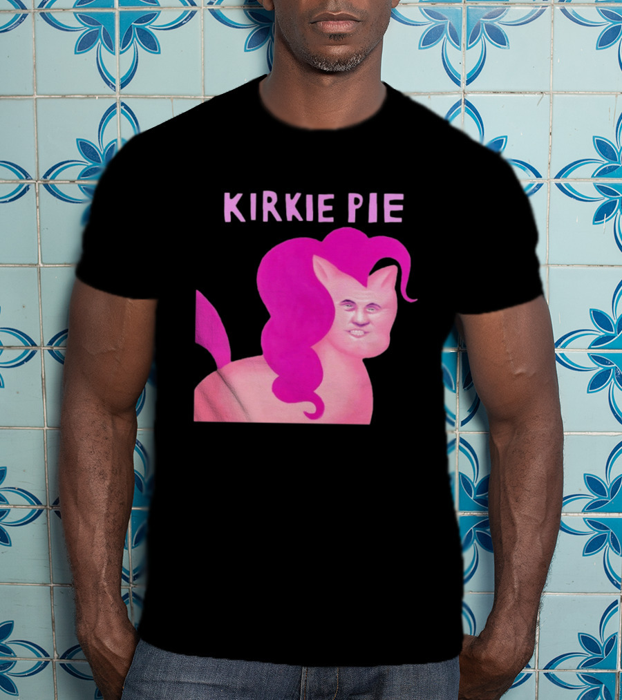 Kirkie Pie Pink Pony Cartoon Face T-Shirt