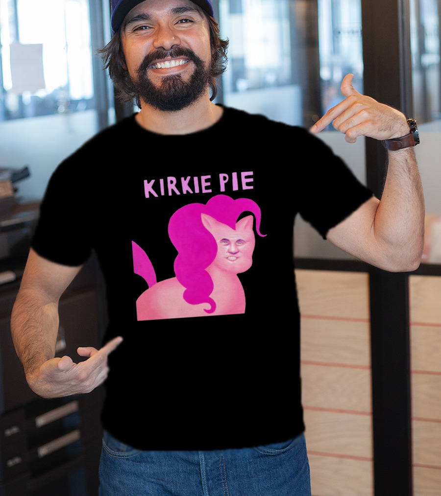 Kirkie Pie Pink Pony Cartoon Face T-Shirt
