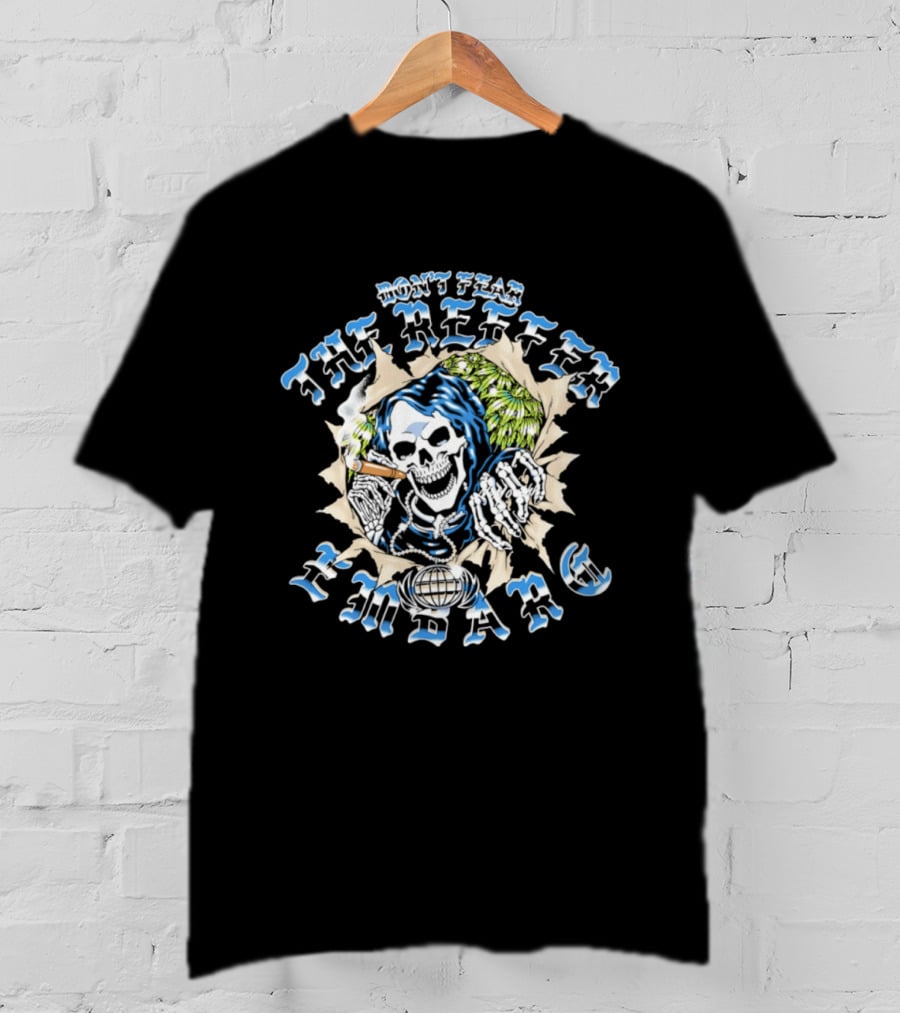 Don't Fear The Reffer Bang Skull Cigar Burst T-Shirt