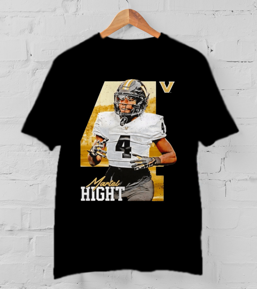 Vanderbilt Commodores Martel Hight 4 NCAA Football Player T-Shirt