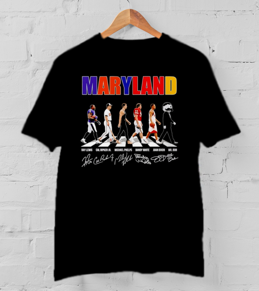 Maryland Ray Lewis Cal Ripken Jr Michael Phelps Randy White Juan Dixon Mr Boh T-Shirt