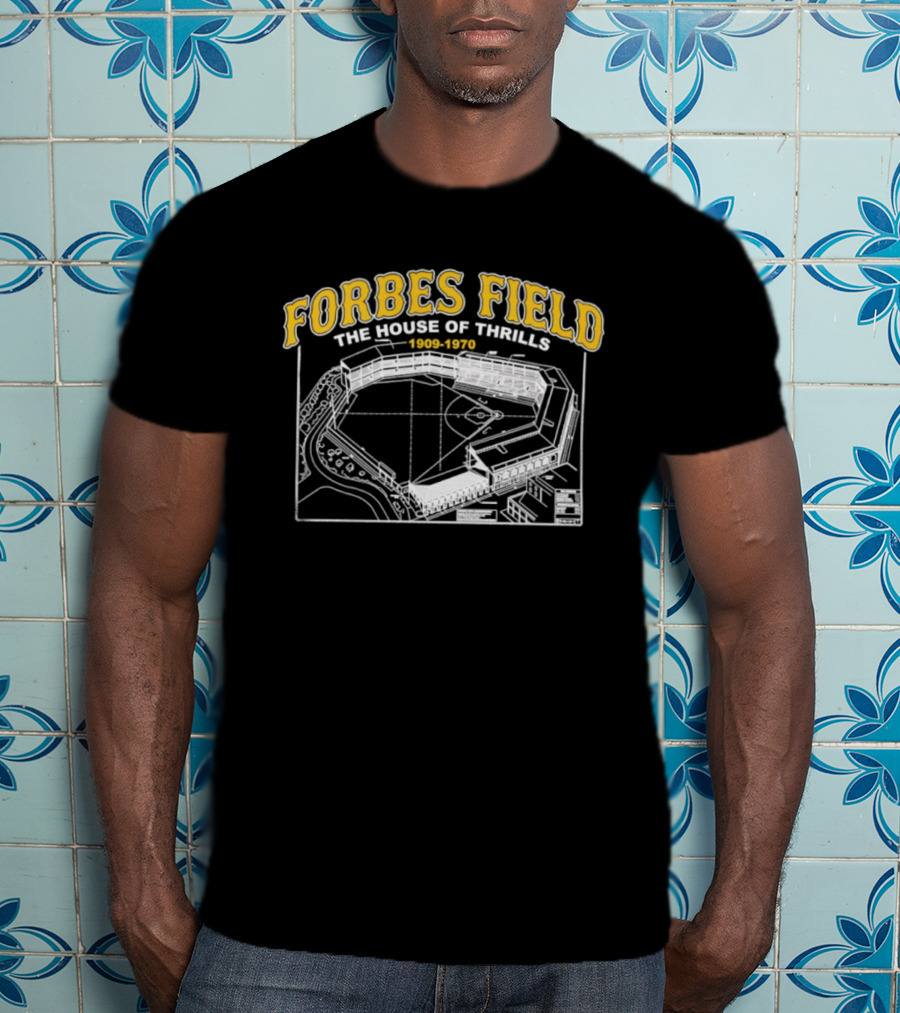 Forbes Field The House Of Thrills 1909 1970 Blueprint Pittsburgh PA T-Shirt