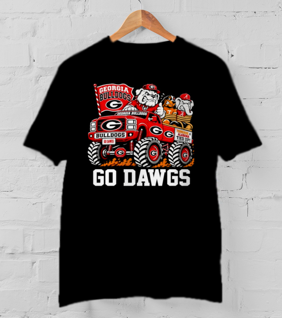 Georgia Bulldogs Monster Truck Go Dawgs Rivalry With Tennessee Alabama T-Shirt