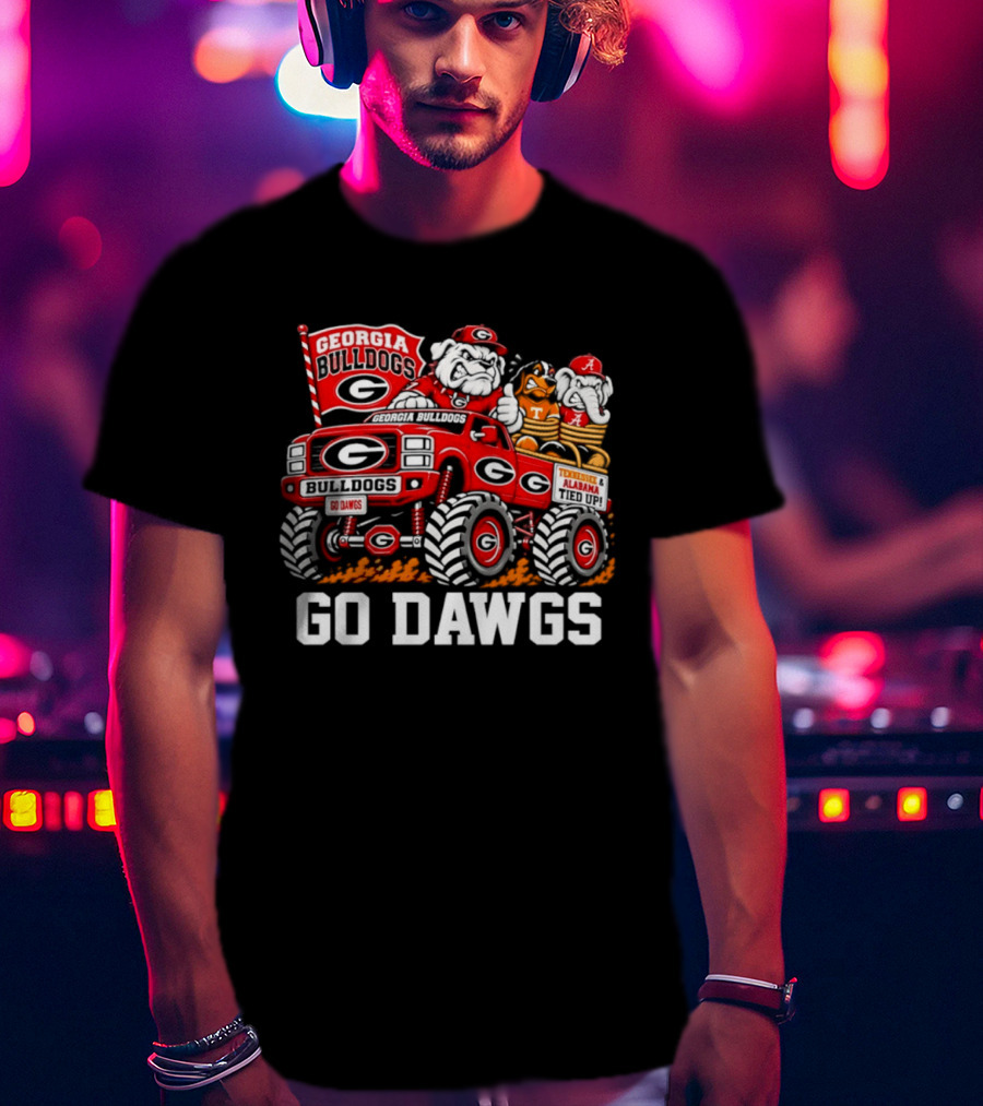 Georgia Bulldogs Monster Truck Go Dawgs Rivalry With Tennessee Alabama T-Shirt