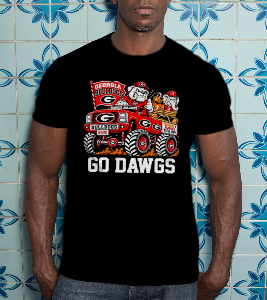 Georgia Bulldogs Monster Truck Go Dawgs Rivalry With Tennessee Alabama T-Shirt