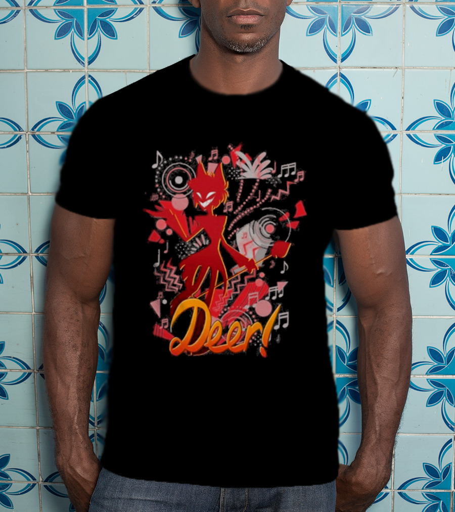 Alastor Hazbin Hotel Deer Music Radio T-Shirt