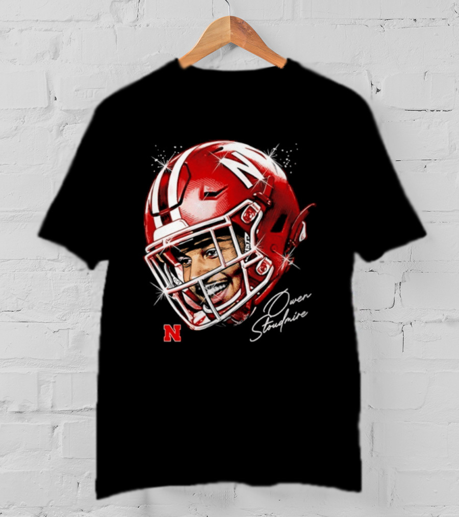 Owen Stoudmire Nebraska Cornhuskers Football Helmet T-Shirt