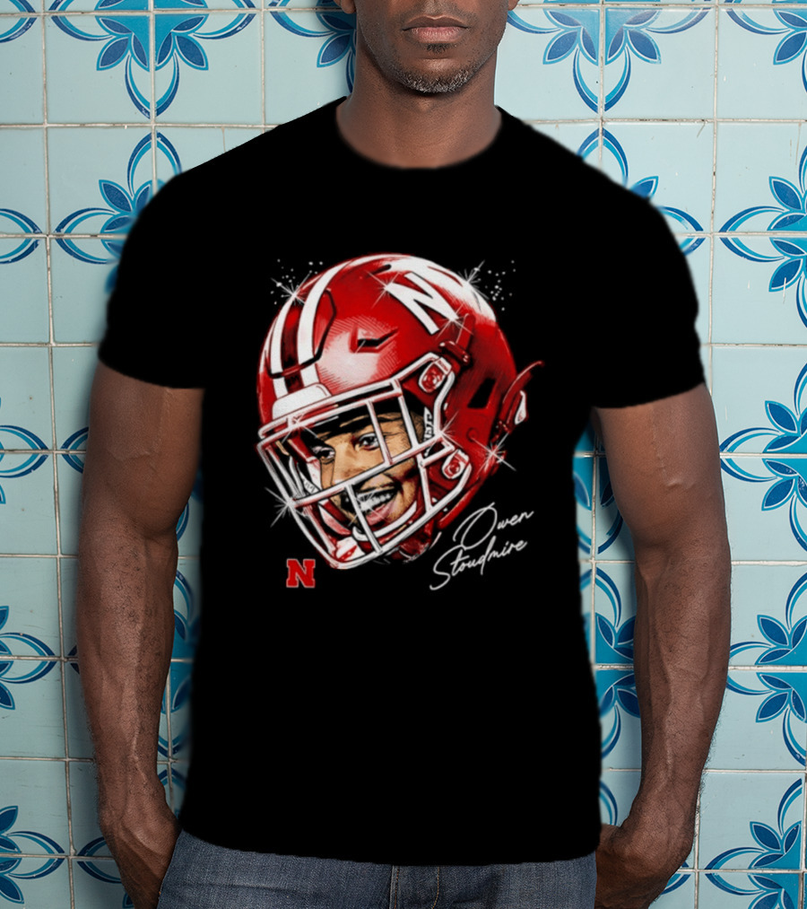 Owen Stoudmire Nebraska Cornhuskers Football Helmet T-Shirt