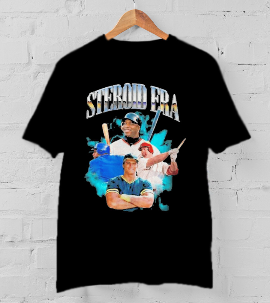 Steroid Era Baseball Players Montage With Bats And Uniforms T-Shirt