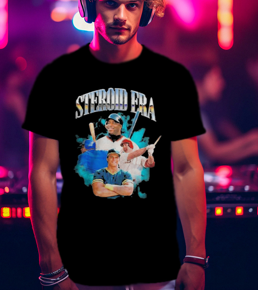 Steroid Era Baseball Players Montage With Bats And Uniforms T-Shirt