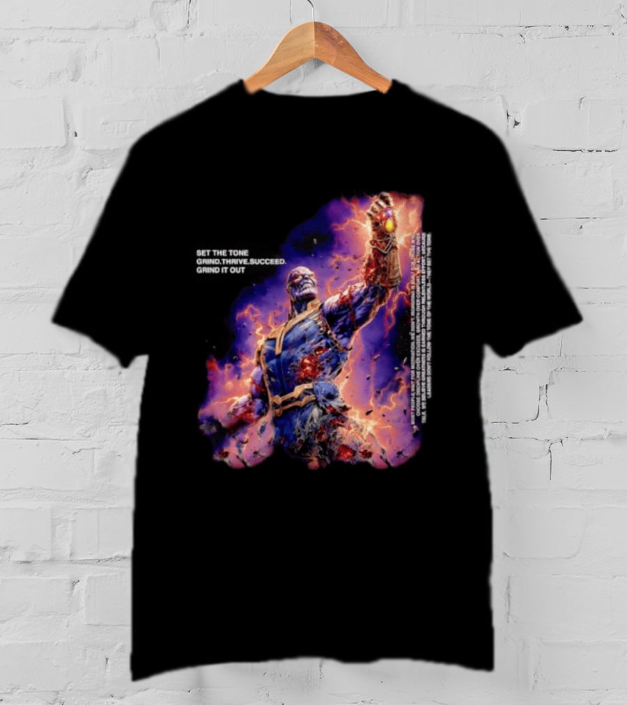 Thanos Set The Tone Grind Thrive Succeed Marvel Comics T-Shirt