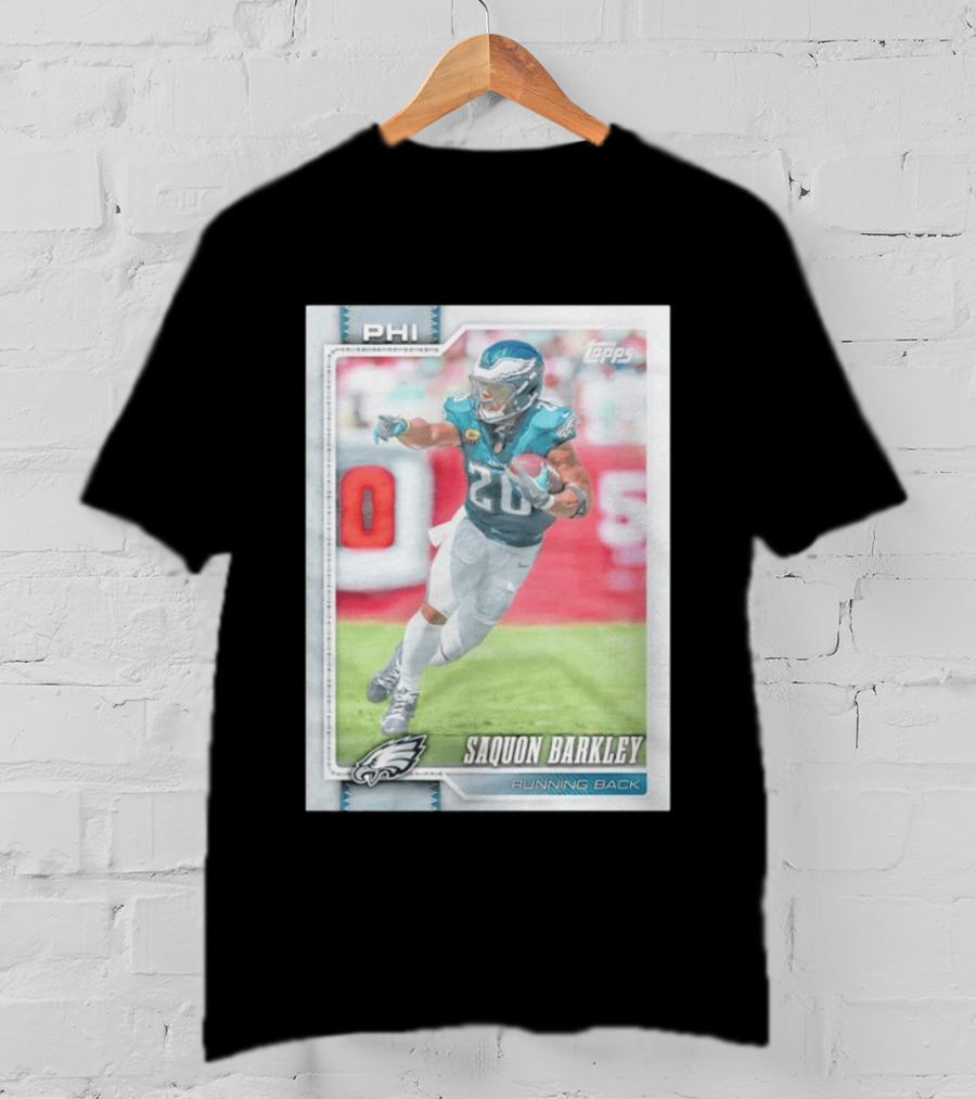 Saquon Barkley Topps Philadelphia Eagles 2026 Running Back Card T-Shirt