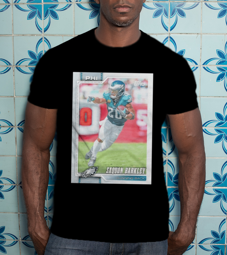 Saquon Barkley Topps Philadelphia Eagles 2026 Running Back Card T-Shirt
