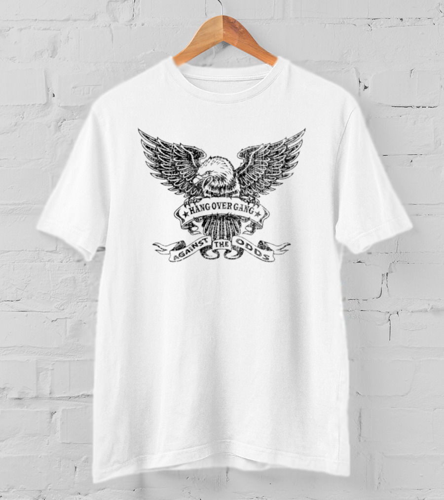 Against The Odds Blood Sweat And More Blood American Eagle Crest T-Shirt