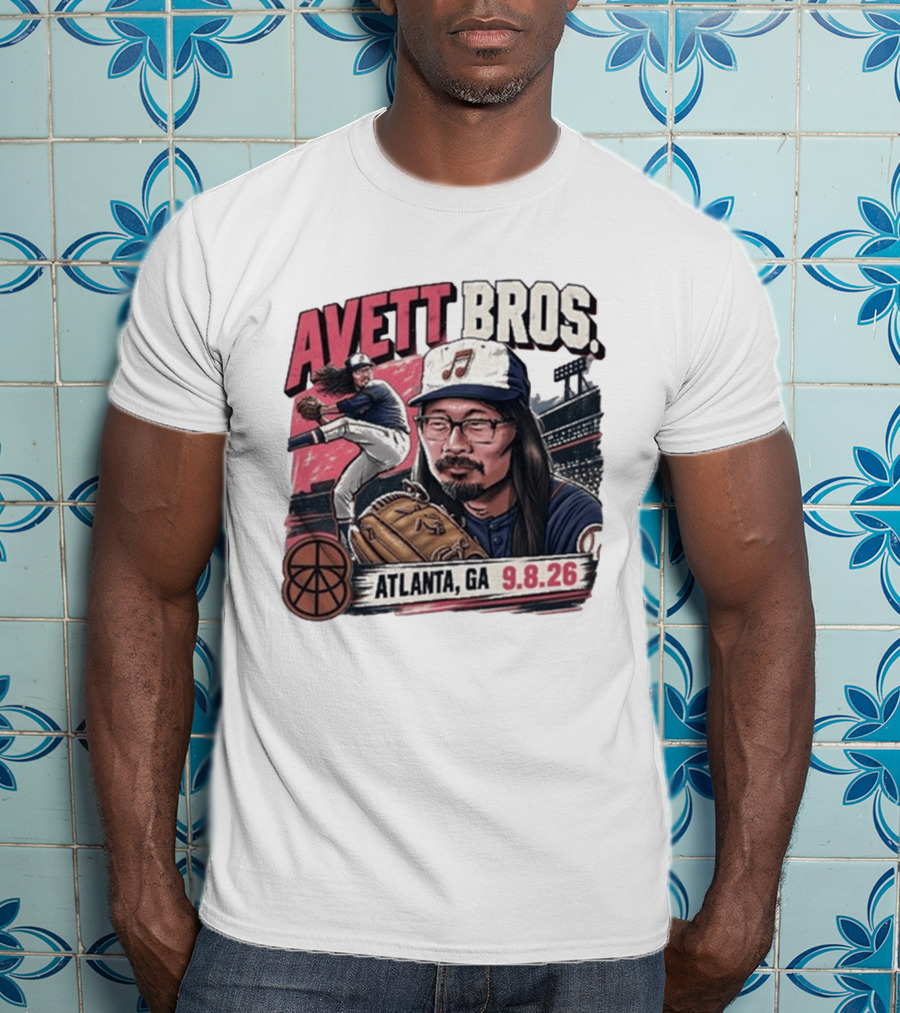 Avett Bros Baseball Themed Atlanta GA Sep 08 2026 Concert T-Shirt